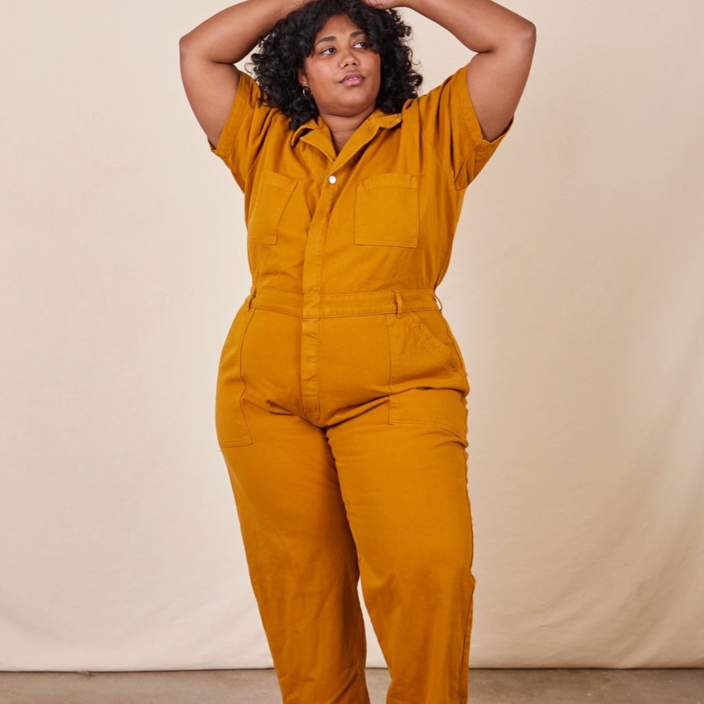 Big Bud Press Short Sleeve Jumpsuit Mustard